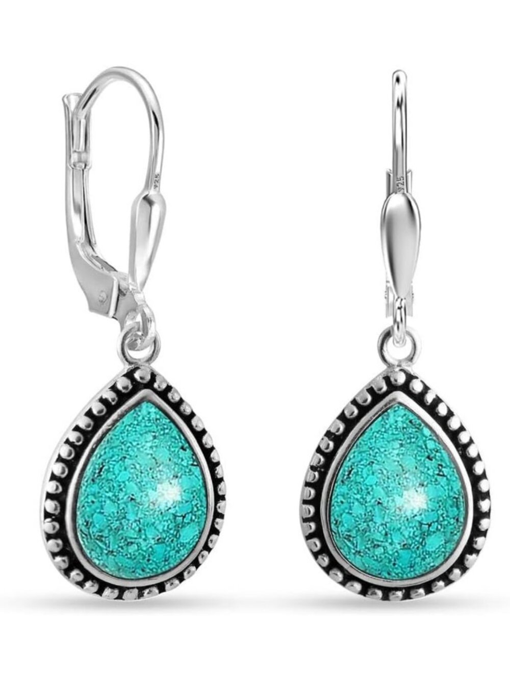 Sterling Silver Gemstone Dangle Earrings for Women | Elegant Wedding